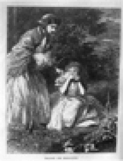  Illustration to Margaret Gatty's story 'Training and Restraining' in Parables from Nature, 1861 edition, opposite p. 37. The text names a variety of flowers as the victims of an incautious desire for freedom, but the visual narrative renders identifiable only the lily, the most obvious emblem of female purity.