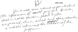 Figure 1. Example of handwritten feedback received by Hiro
