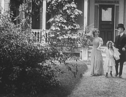 Figure 5. The first shot of The Country Doctor, which ends here, introduces us to the film's bourgeois protagonists (Biograph, 1909).