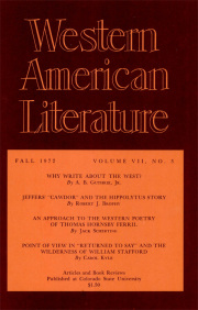 Cover thumnail for Volume 7, Number 3, Fall 1972