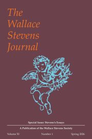 Cover thumbnail for Wallace Stevens Journal