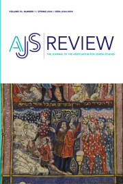 Cover thumbnail for AJS Review: The Journal of the Association for Jewish Studies